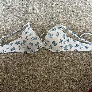 Victoria’s Secret blue butterfly bikini top